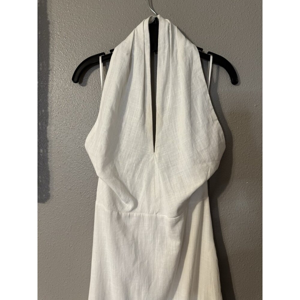 Petal & Pup White Cotton Halter Midi Maxi Dress S Small Sleeveless - Picture 12 of 15